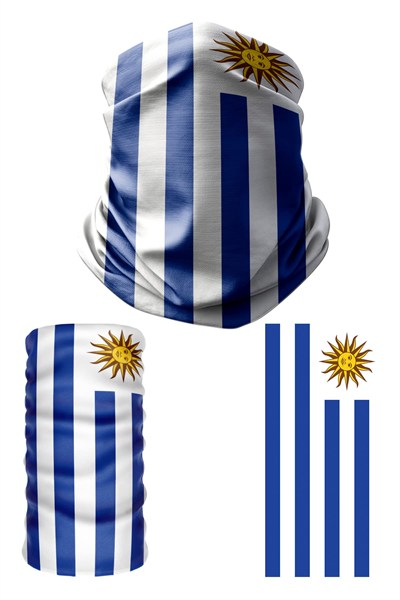 e taktik Multifunctional Flag of Uruguay Seamless UV+Face Mask Headband Bandana Do Rag Hairband