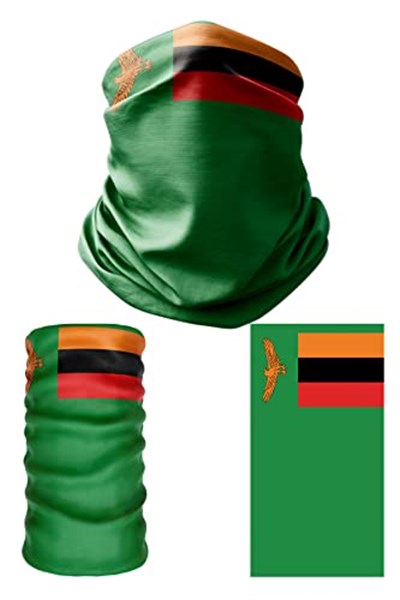 e taktik Multifunctional Flag of Zambia Seamless UV+Face Mask Headband Bandana Do Rag Hairband