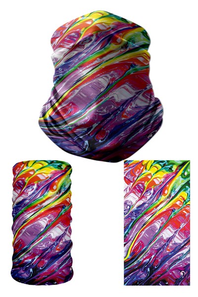 e taktik Multifunctional Flowing Paints Seamless Knitting UV+ Neckerwear Face Mask Headband Bandana Do Rag Hairband