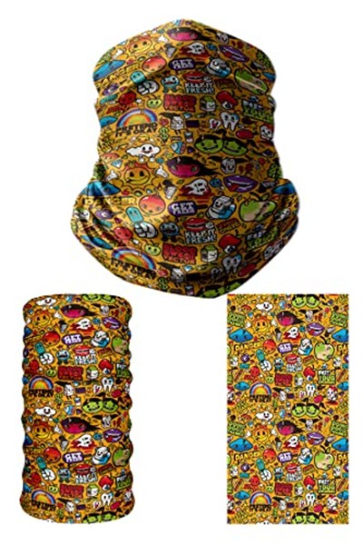e taktik Multifunctional Fun Graffiti Seamless Knitting UV+ Neckerwear Face Mask Headband Bandana Do Rag Hairband