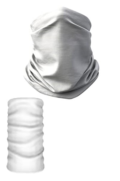 e taktik Multifunctional One Colour White Seamless Knitting UV+ Neckerwear Face Mask Headband Bandana Do Rag Hairband