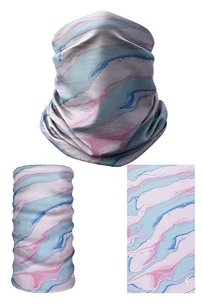 e taktik Multifunctional Pink-Water Green Paints Seamless Knitting UV+ Neckerwear Face Mask Headband Bandana Do Rag Hairband