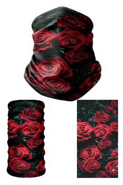 e taktik Multifunctional Red Roses Seamless Knitting UV+ Neckerwear Face Mask Headband Bandana Do Rag Hairband