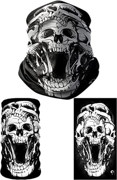 e taktik Multifunctional Screaming Skull Seamless Knitting UV+ Neckerwear Face Mask Headband Bandana Do Rag Hairband