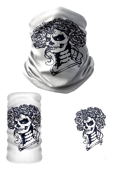 e taktik Multifunctional Skull Masked Woman Seamless Knitting UV+ Neckerwear Face Mask Headband Bandana Do Rag Hairband