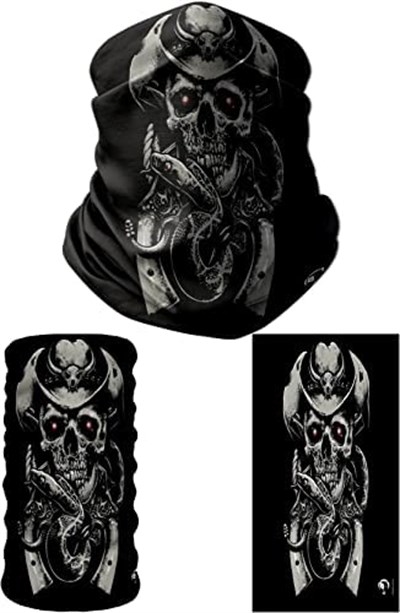 e taktik Multifunctional Snake Cowboy Skull Seamless Knitting UV+ Neckerwear Face Mask Headband Bandana Do Rag Hairband