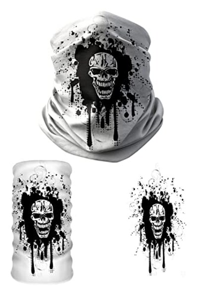 e taktik Multifunctional Stained Skull Seamless Knitting UV+ Neckerwear Face Mask Headband Bandana Do Rag Hairband