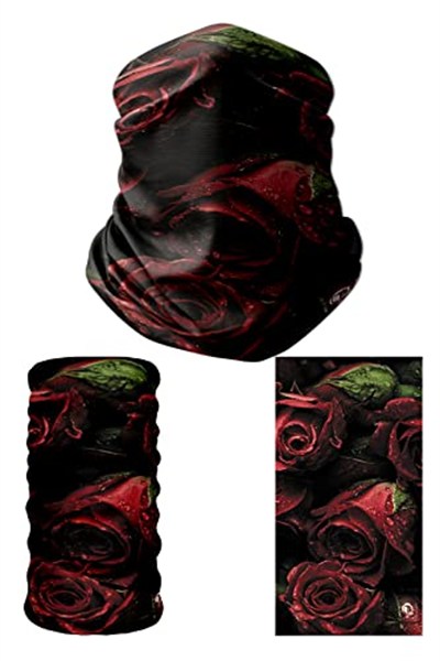 e taktik Multifunctional Wet Rose Seamless Knitting UV+ Neckerwear Face Mask Headband Bandana Do Rag Hairband