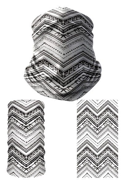 e taktik Multifunctional Zigzag Mandala Seamless Knitting UV+ Neckerwear Face Mask Headband Bandana Do Rag Hairband