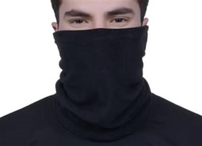 e taktik Siyah Termal Polar İpli Boyunluk Bere
