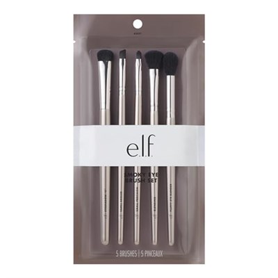 e.l.f. Dumanlı Göz Fırçası Seti, Sentetik, 5 Parça Set (82021) (Fırça Sapı Rengi Değişebilir)