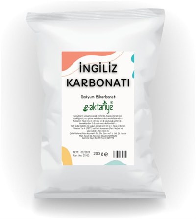 ea e-aktariye İngiliz Karbonatı (Sodyum Bikarbonat) 200 Gr