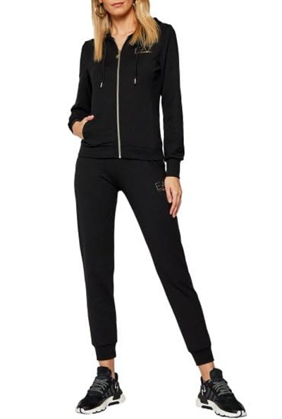 EA7 Emporio Armani Tuta Donna in Tessuto Nero Art.8NTV51TJ9RZ-1200