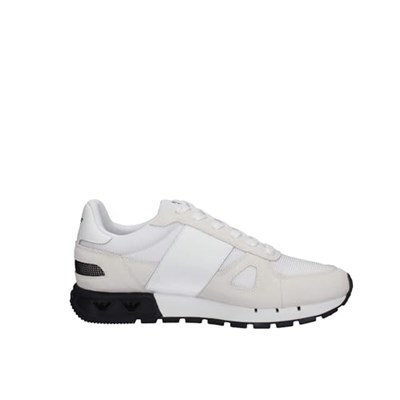 EA7 Erkek B&w Mesh Run Koşu Stili Spor Ayakkabı Beyaz
