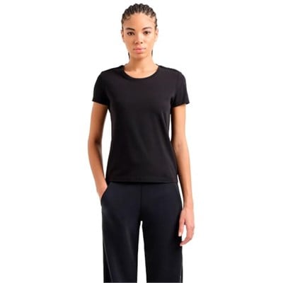 EA7 Kadın Bisiklet Yaka T-Shirt, Siyah, M Beden