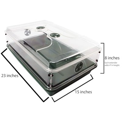 EarlyGrow 93807 Kubbeli Yayıcı, 2 Yükseklik Uzatıcı, Yeşil