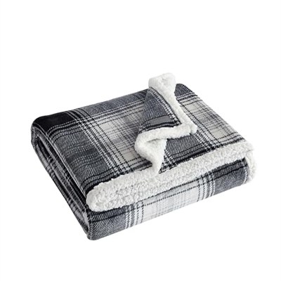 Eddie Bauer - Örtü, ters çevrilebilir Sherpa polar nevresim takımı, tüm mevsimler için ev dekorasyonu (Vail Plaid, örtü)