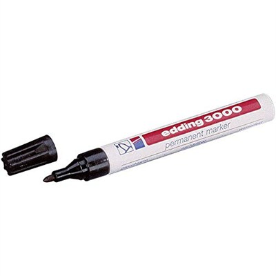edding 3000 permanent markör siyahı - 10 kalem - 1,5-3 mm yuvarlak uç