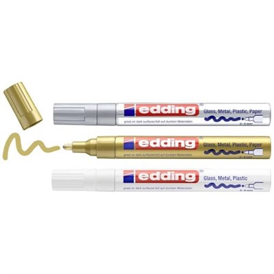 edding 750 hobi sanat kalemi 3lü set metalik karışık