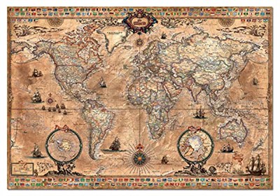 Educa Antique World Map 1000 Parça Puzzle - 15159