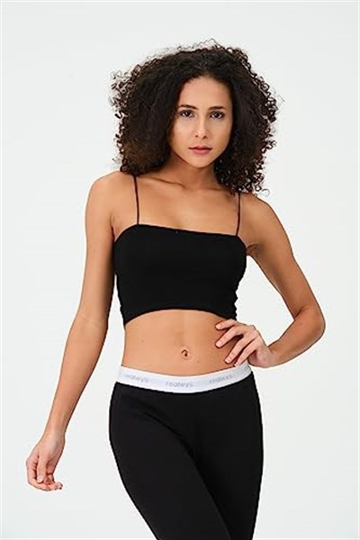 efstyle ip askılı penye crop atlet