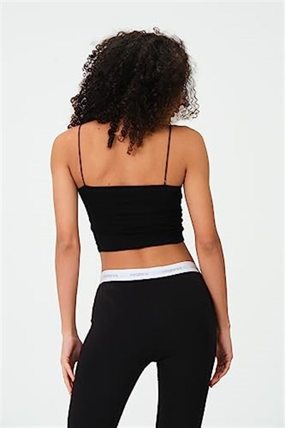 efstyle ip askılı penye crop atlet