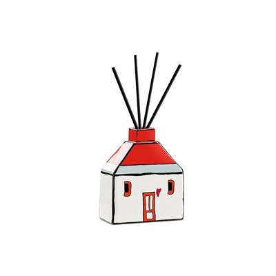 Egan Italy Le Casette Çubuklu Koku Difüzörü Kırmızı 11x13 cm