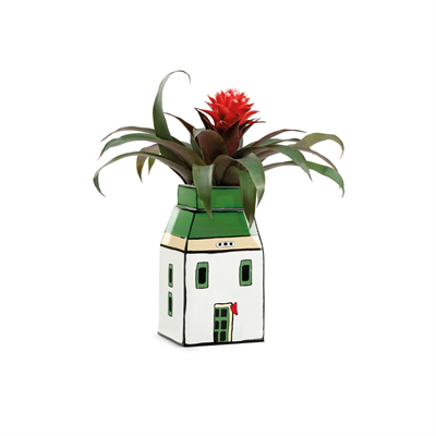 Egan Italy Le Casette Seramik Vazo 11x20 cm Yeşil