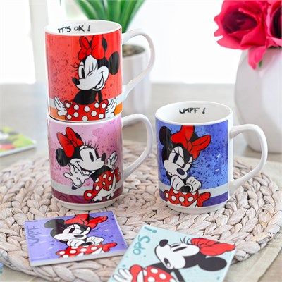 Egan Italy Mickey Mouse Minnie Kupa Kırmızı