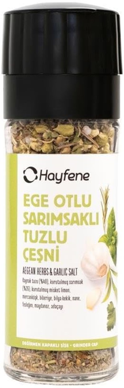 Ege Otlu Sarımsaklı Tuzlu Çeşni 40 gram (Değirmen Kapaklı)