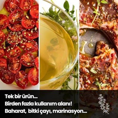 EGEYE DÖNÜŞ Bilye Kekik - 30 Gr. (Bitki Çayı - Baharat - Tomurcuk Dağ Kekiği - Top Kekik)
