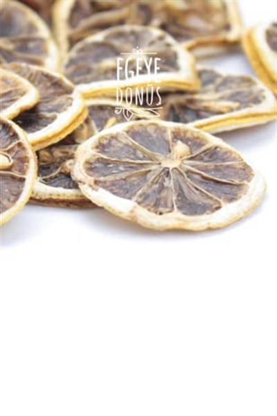 EGEYE DÖNÜŞ Şekersiz Limon Meyvesi Kurusu Cipsi - 40 Gr. (Yüksek Aroma - Kokteyl Meyvesi - Katkı Koruyucu İçermez)