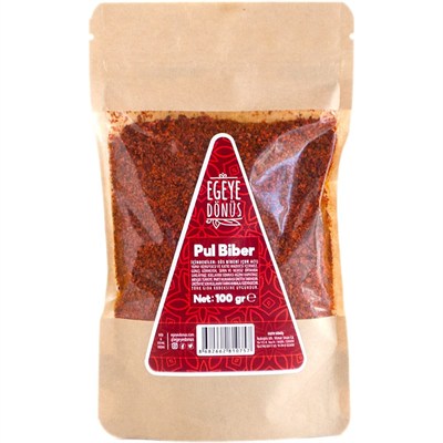EGEYE DÖNÜŞ Yeni Mahsül Öğütülmüş Çok Acı Saf Pul Biber - 100 Gr. 1. Kalite (Ekstra Acı)