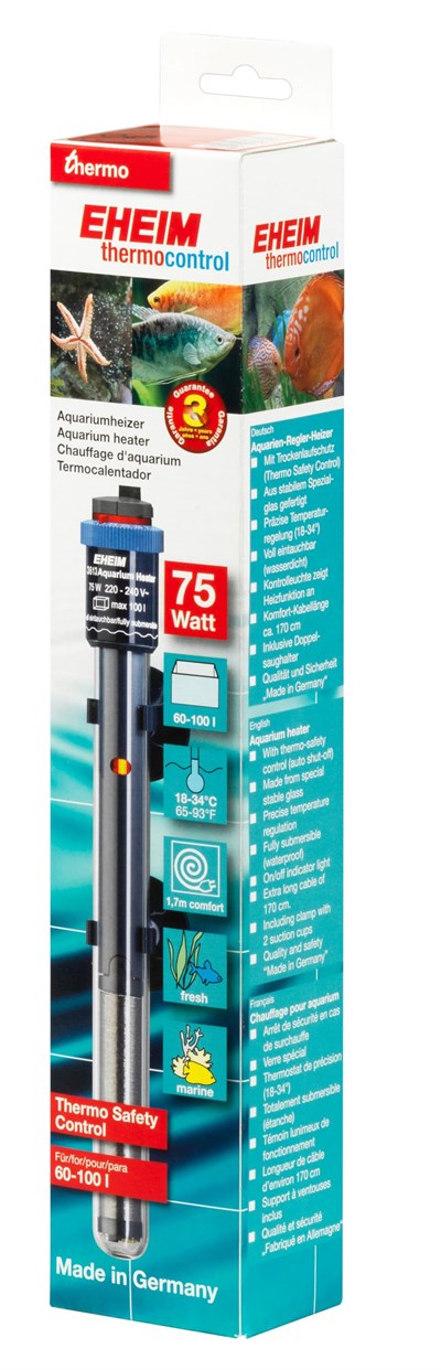Eheim Jager Akvaryum Isıtıcısı 75 W - Seçenekler: 50 Watt, 75 Watt, 100W, 200W