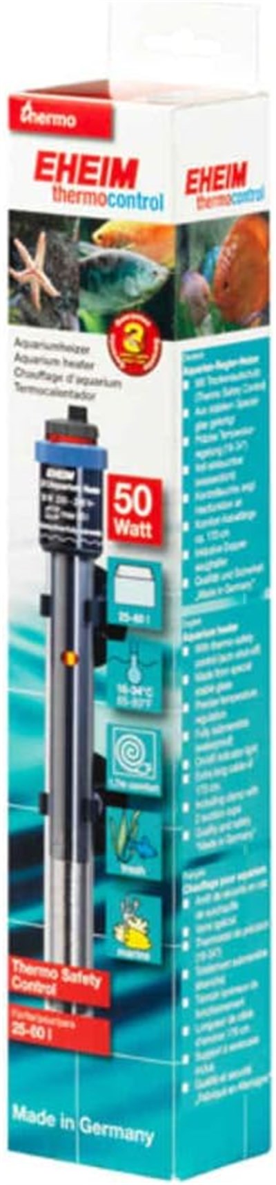 Eheim Jager Akvaryum Isıtıcısı 75 W - Seçenekler: 50 Watt, 75 Watt, 100W, 200W