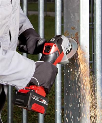 Einhell Akülü Avuç Taşlama TE-AG 18/115 Li-Solo Power X-Change (18 V, 115 mm disk çapı, 28 mm kesme derinliği, yumuşak başlatma, kesme diski ve akü dahil değildir)