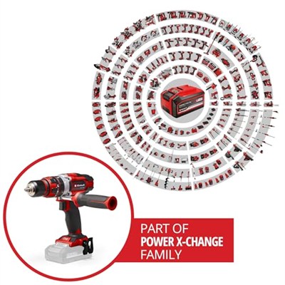 Einhell Akülü Darbeli Vidalama TE-CD 18/48 Li-i-Solo Power X-Change (Li-Ion, 18 V, 2 Vitesli Şanzıman, Darbeli Vidalama Fonksiyonu, Devir Kontrolü, LED, akü ve şarj cihazı dahil değildir) - 4513926