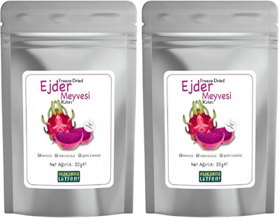 Ejder Kuru Meyve Cipsi Dondurularak Kurutulmuş Freeze Dried Meyve Kıtırı (20 g) 2li paket