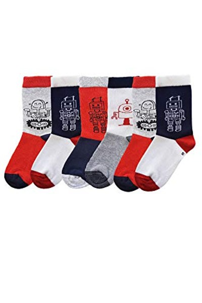 Ekinoks 12li Paket Erkek Çocuk Soket Çorap Asorti Uzun Pamuklu Çorap Karışık 1-2 yaş