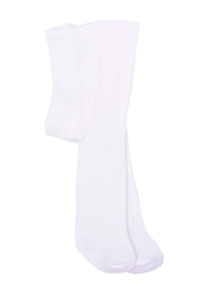 Ekinoks Kız/Erkek Bebek Çocuk Pamuklu Mevsimlik Külotlu Çorap Beyaz 5-6 yaş