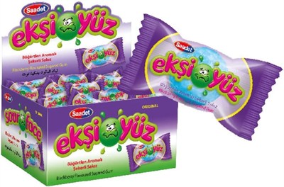 Eksiyüz Böğürtlen Aromalı Sakız 100 Adet
