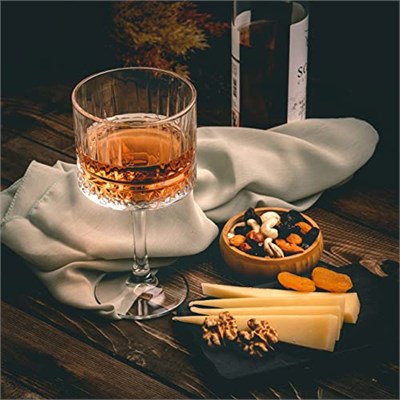 Ekstra büyük cam bardak, Vintage Coupe bardakları, büyük kare şarap bardakları. Kokteyl, şampanya, margarita, bira bardakları. Uzun saplı 2 bardaktan oluşan set (500 ml)