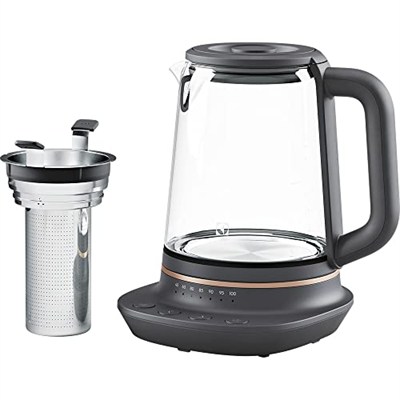 Electrolux E7GK1-8BP Explore 7 Cam Kettle | 1.7L Kapasite, Demlik Sepeti, Ayarlanabilir Sıcaklık, Sıcak Tutma, Cam Gövde | Çay, Kahve ve Sıcak İçecekler İçin