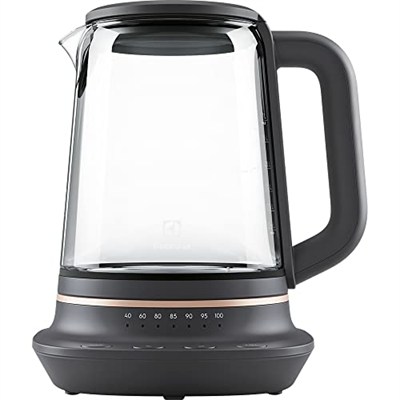 Electrolux E7GK1-8BP Explore 7 Cam Kettle | 1.7L Kapasite, Demlik Sepeti, Ayarlanabilir Sıcaklık, Sıcak Tutma, Cam Gövde | Çay, Kahve ve Sıcak İçecekler İçin