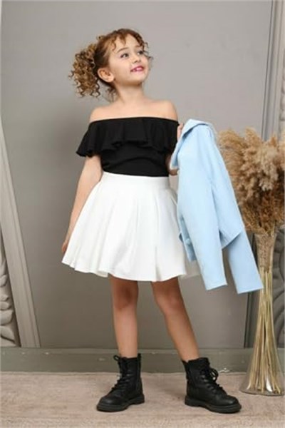 elfanto kids kiz cocuk takim 4 parca- astarli ceket tisort astarli etek 2 kat tul - Seçenekler: 4-5 Yıl, 5-6 Yıl, 6-7 Yıl, 7-8 Yıl, 9-10 Yıl, 11-12 Yıl