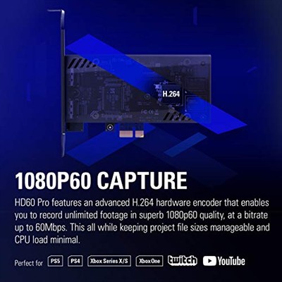 Elgato Game Capture HD60 Pro Görüntü ve Video Yakalama Kartı, Full HD 1080p60 (1GC109901002)