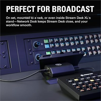 Elgato Stream Deck için Ağ Yuvası - Kablolu Ethernet Adaptörü, PoE veya USB Güçlü, Kolay Cihaz Üzerinde Kurulum, Masaya, Duvara veya SDXL Standına Montaj, Stüdyo, Yayın, Etkinlikler için