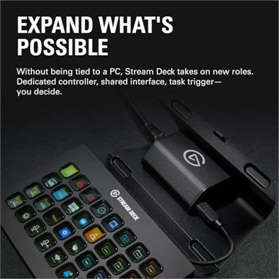 Elgato Stream Deck için Ağ Yuvası - Kablolu Ethernet Adaptörü, PoE veya USB Güçlü, Kolay Cihaz Üzerinde Kurulum, Masaya, Duvara veya SDXL Standına Montaj, Stüdyo, Yayın, Etkinlikler için