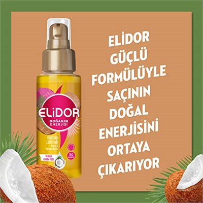 Elidor Güçlü Saç Uçları için Hindistan Cevizi Saç Yağı 1 Paket (1 x 80 ml)