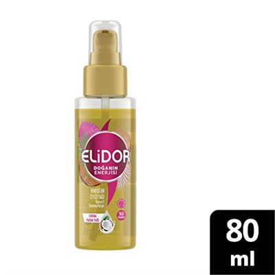 Elidor Güçlü Saç Uçları için Hindistan Cevizi Saç Yağı 1 Paket (1 x 80 ml)